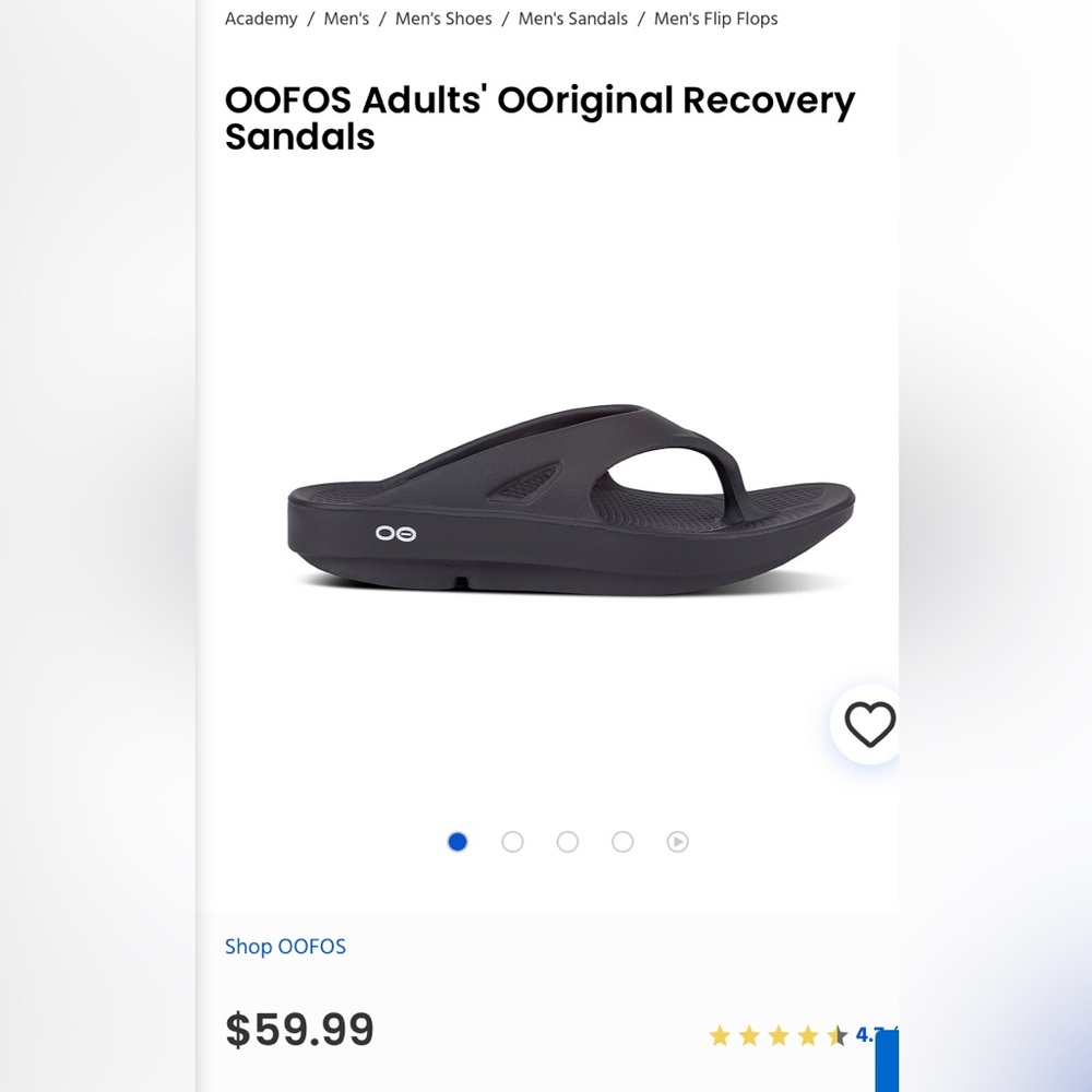 New Oofos flip flops